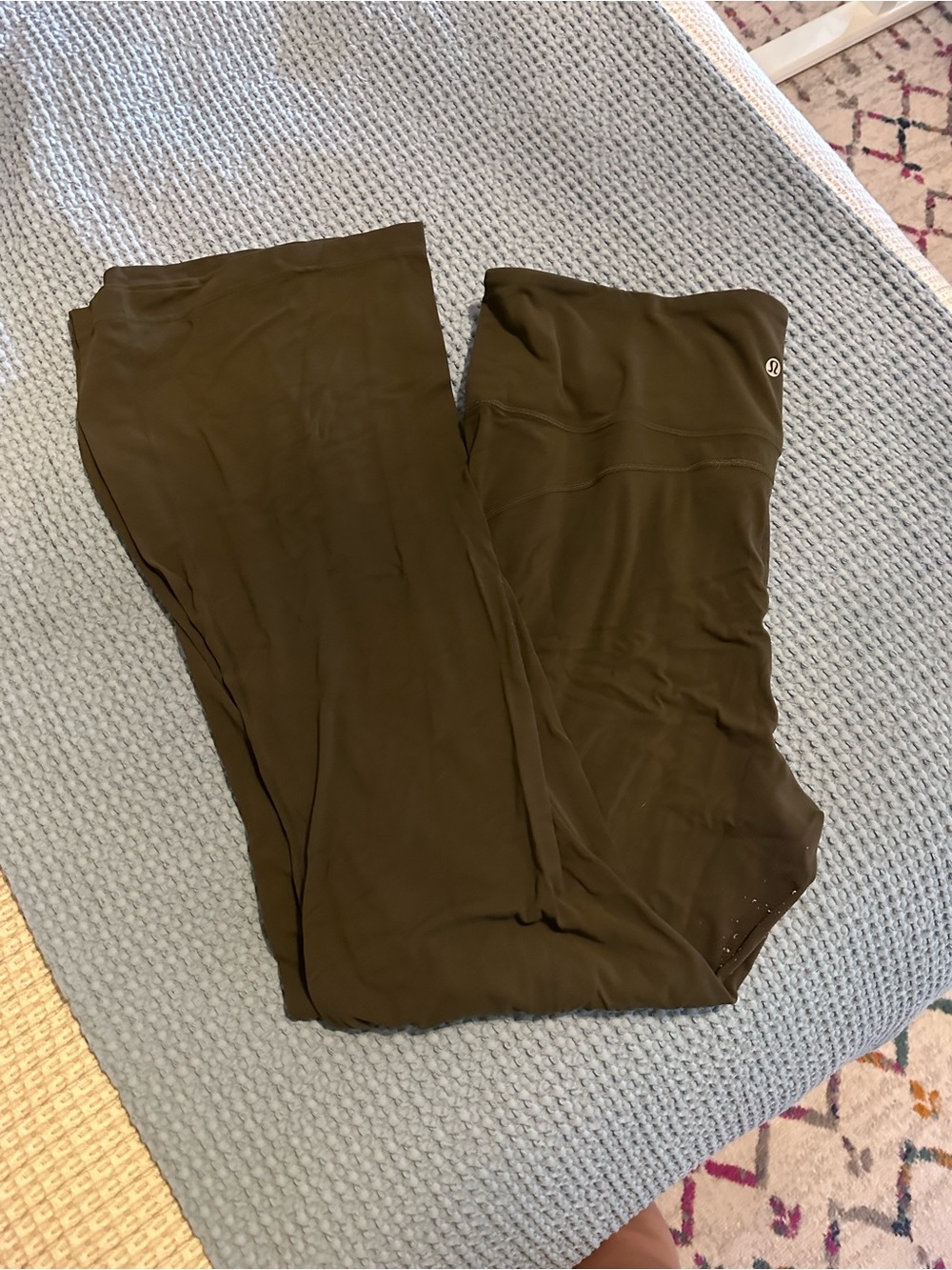 lululemon athletica Olive Green Flared Leggings